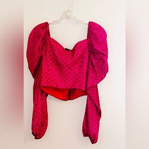 NWOT corset type top , gold zipper in back